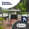 CASARIA® Polyrattan Gartentisch 60cm Rund 5mm Produktbild-Vorschau 4