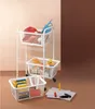 Metaltex Opbergrek met Wielen + 3 Manden 30x38x68 cm Wit Produktbild-Vorschau 5