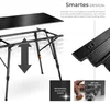 Skládací hliníkový kempingový stůl tectake® Tina, rozměry Náhled obrázku produktu 12