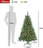 UISEBRT Kunstkerstboom met verlichting, 150 cm. LED Productafbeelding-voorbeeld 2