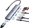 A USB-C hub and its various ports and accessories are displayed against a white background. Produktbild-Vorschau