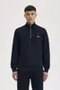 FRED PERRY HALF ZIP SWEATSHIRT Blau Produktbild-Vorschau 4