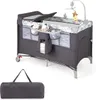 COSTWAY 5 in 1 Beistellbett klappbar, Reisebett mit Produktbild-Vorschau 1