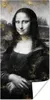 MuchoWow® Poster Mona Lisa - Gold - Schwarz 20x40 cm - Produktbild-Vorschau 1