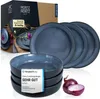 Moritz & Moritz VIDA 6tlg Suppen Teller Blau Geschirr Set Produktbild-Vorschau 1