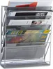 relaxdays 10022508_55 relaxdays Wandprospekthalter silber Náhľad obrázku produktu 1