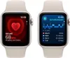 Two Apple Watch screens showing health and sleep tracking data. Produktbild-Vorschau