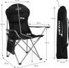 Hauki Campingstuhl faltbar, Schwarz, Angelstuhl mit Produktbild-Vorschau 7