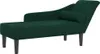 vidaXL Chaise longue avec coussin vert foncé velours Voir les images du produit 1