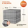 Casaria® Baule da Giardino 318 L Impermeabile 75x75x70cm Anteprima dell’immagine prodotto 3