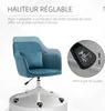 HOMCOM Chaise de bureau velours fauteuil bureau massant Voir les images du produit 4