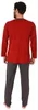 Eleganter Herren Schlafanzug langarm Pyjama mit Frontprint  Produktbild-Vorschau 5