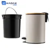 KADAX Kosz Na Śmieci Łazienkowy 3L Łazienki Bambus Granat Podgląd zdjęcia produktu 2