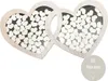 Gästebuch Hochzeit Holz Doppelherz Bilderrahmen mit 85 Herzen zum Beschriften personalisierte Geschenkidee Hochzeit Geburtstag Brautpaar Bilderrahmen Hochzeitsfeier Produktbild-Vorschau