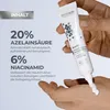 A hand is holding a tube of cream, with cream being dispensed onto another hand. Text overlays describe the product's ingredients and benefits. Produktbild-Vorschau