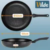 Vilde | Poêles 2 pcs avec couvercles en verre - Ø 24/32 cm Voir les images du produit 6
