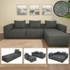L-Sofa HWC-O54, lounge gauč s otomanem, rozkládací Náhled obrázku produktu 1