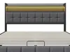 Letto imbottito INONEFT 160x200 cm con LED e porta USB di Anteprima dell’immagine prodotto 10