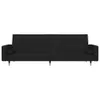 Schlafsofa 2-Sitzer mit 2 Kissen Schwarz Samt 375752 Produktbild-Vorschau 4