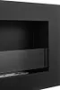 A close-up view of a black matte ethanol fireplace mounted on a wall. Anteprima dell’immagine prodotto