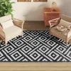 vidaXL Outdoor-Teppich ARAKIL Weiß und Schwarz 140x200 cm Produktbild-Vorschau 3