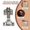 An image showing a cabinet hinge and diagrams illustrating how to adjust it. Anteprima dell’immagine prodotto