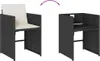 vidaXL 9-tlg. Garten-Essgruppe mit Kissen Schwarz Poly Produktbild-Vorschau 6