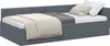 vidaXL Rohový rám postele s čelem tmavě šedý 90 cm x 190 cm Náhled obrázku produktu 1