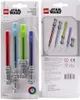 A retail package containing four LEGO Star Wars themed gel pens, each designed to resemble a lightsaber. Náhľad obrázku produktu