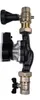 A product shot of a pump assembly with valves. Produktbild-Vorschau