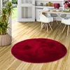 Hochflor Shaggy Teppich Luxus Feeling Mix Rot Rund, Produktbild-Vorschau 1