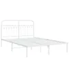 vidaXL Bettgestell mit Kopfteil Metall Weiß 135x190 cm Produktbild-Vorschau 3