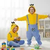 Onesie Kigurumi Pyjama Kostüm für Kinder Minions 140 Produktbild-Vorschau 8