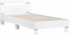 vidaXL Bettgestell mit Kopfteil Weiß 75x190 cm Produktbild-Vorschau 3