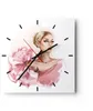 Wanduhr - Quadrat - Glasuhr - Frau Künstlerin Mode - Produktbild-Vorschau 1