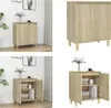 vidaXL Sideboard mit Massivholz Beinen Sonoma Eiche Produktbild-Vorschau 1