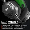 Close-up of a gaming headset with feature callouts. Produktbild-Vorschau