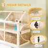 PawHut Hamsterkäfig aus Holz 3 Etagen Nagerkäfig mit Wippe Produktbild-Vorschau 8