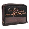 A black and brown wallet with text on it, set against a white background. Anteprima dell’immagine prodotto