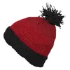 Wollmütze mit Bommel - rot - schwarz - warme Strickmütze - Produktbild-Vorschau 5