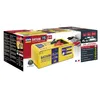 A product shot of a battery charger and its packaging, presented at an angle. Anteprima dell’immagine prodotto