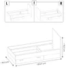 Jugendbett 90 cm in Eiche Nb. mit weiß und grau TOMAR-129, Produktbild-Vorschau 5