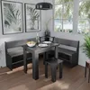 Grupa ławek narożnych Vicco Roman Czarny 180 x 150 cm z Podgląd zdjęcia produktu 4