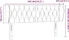 Kopfteil mit Ohren Hellgrau 163x23x78/88 cm Stoff Produktbild-Vorschau 7