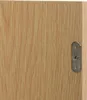 A close-up view of a wooden surface with a metal bracket and screw. Podgląd zdjęcia produktu