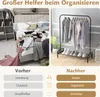 COSTWAY Kleiderständer mit Kleiderstange und Ablagefach, Produktbild-Vorschau 6