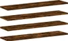 vidaXL Nástěnné police 4 ks. Kouřový dub 80x20x1,5 cm Náhled obrázku produktu 3