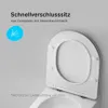 A close-up view of an open toilet seat with text and an icon overlay. Produktbild-Vorschau