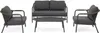 4er Set Sitzgruppe Miravet 148 x 81 x 73 cm Aluminium Produktbild-Vorschau 1