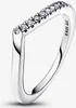Pandora Timeless Wishbone Half Sparkling Ring 192394C01 Náhľad obrázku produktu 5